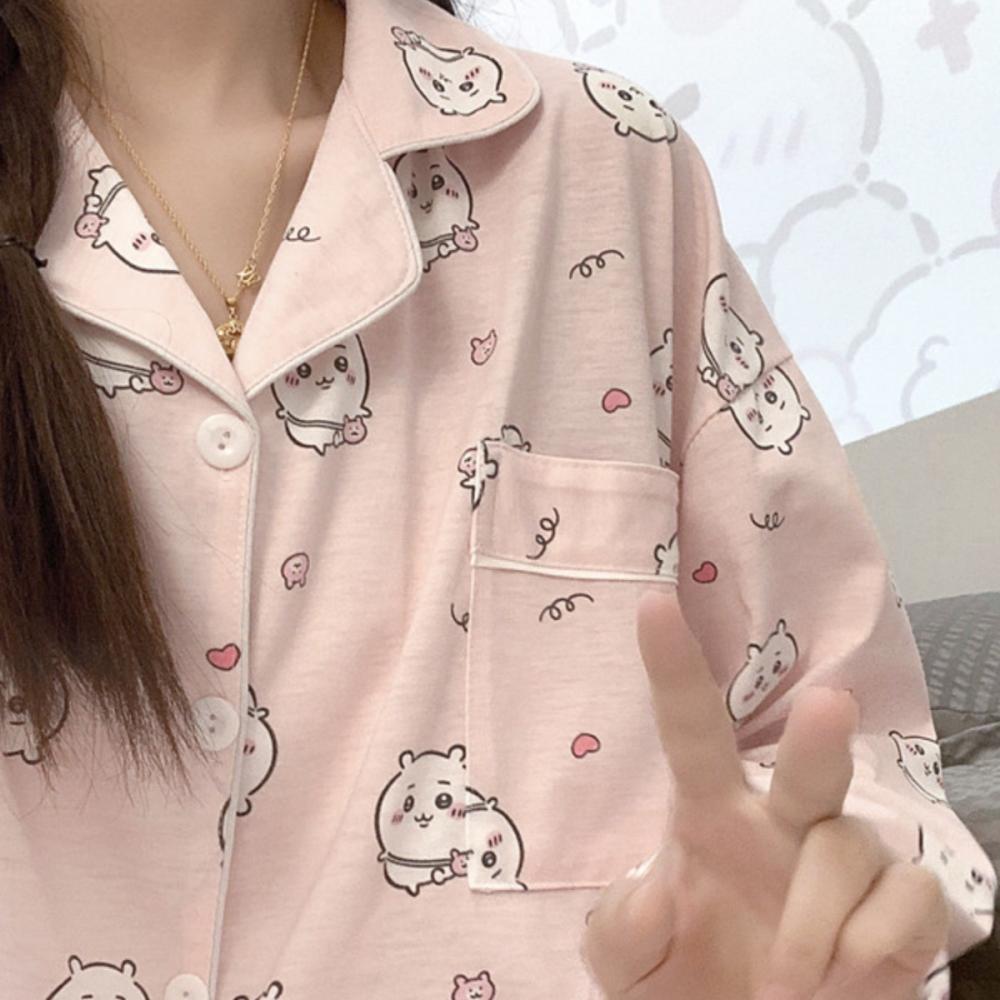 Cute Pajamas Set Anime Chiikaw - Model Kit Anime Girl ulasan dan harga