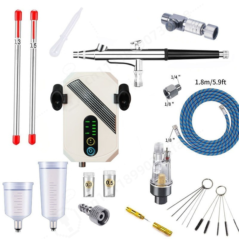 Mini Airbrush Compressor Kit,  - Paint Model Kit ulasan dan harga